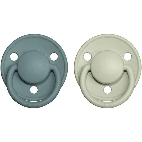 BIBS BIBS De Lux Natural Rubber Size 1: 0+ months duda Island Sea / Sage 2 kos