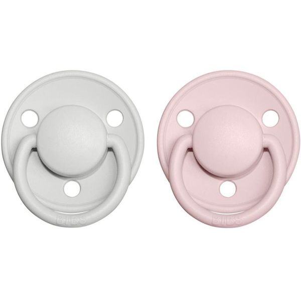 BIBS BIBS De Lux Natural Rubber Size 2: 6+ months duda Haze / Blossom 2 kos