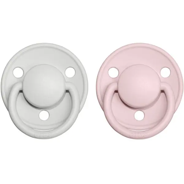 BIBS BIBS De Lux Natural Rubber Size 2: 6+ months duda Haze / Blossom 2 kos