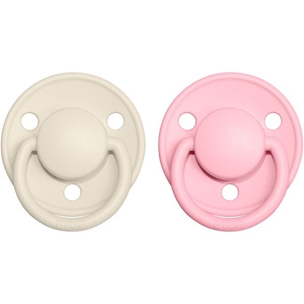 BIBS BIBS De Lux Natural Rubber Size 2: 6+ months duda Ivory / Baby Pink 2 kos