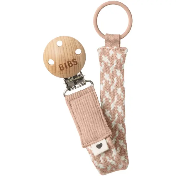 BIBS BIBS Paci Braid držalo za dudo Blush / Ivory 1 kos