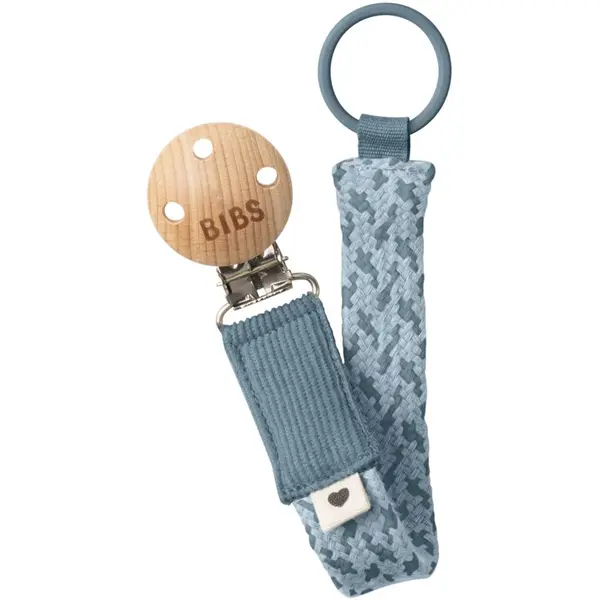 BIBS BIBS Paci Braid držalo za dudo Petrol / Baby Blue 1 kos