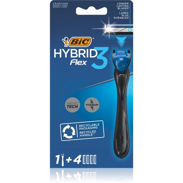 BIC BIC FLEX3 Hybrid brivnik + nadomestne britvice 4 kos 1 kos