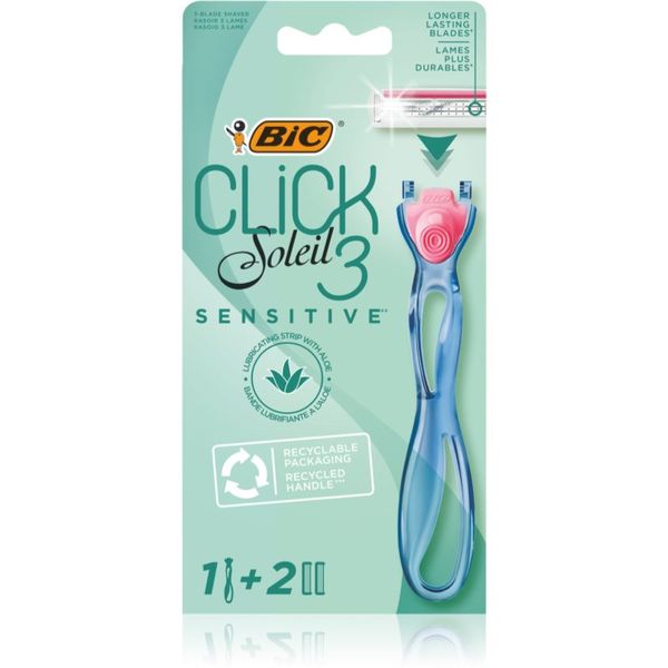 BIC BIC Soleil Click Sensitive ženski brivnik + nadomestne britvice 2 kos 1 kos