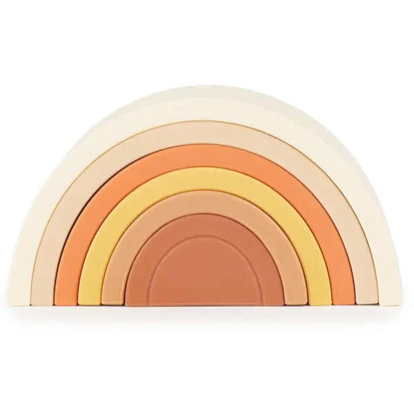 Bieco Bieco Silicone Rainbow mavrična zlaganka 12 m+ Chocolate Bliss 6 kos