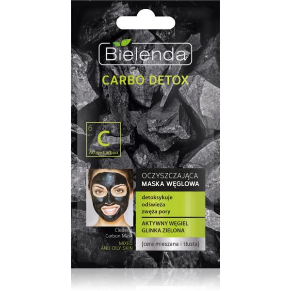 Bielenda Bielenda Carbo Detox Active Carbon čistilna maska z aktivnim ogljem za mastno in mešano kožo 8 g