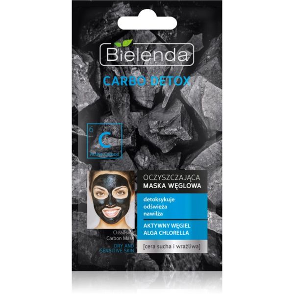 Bielenda Bielenda Carbo Detox Active Carbon čistilna maska z aktivnim ogljem za suho in občutljivo kožo 8 g
