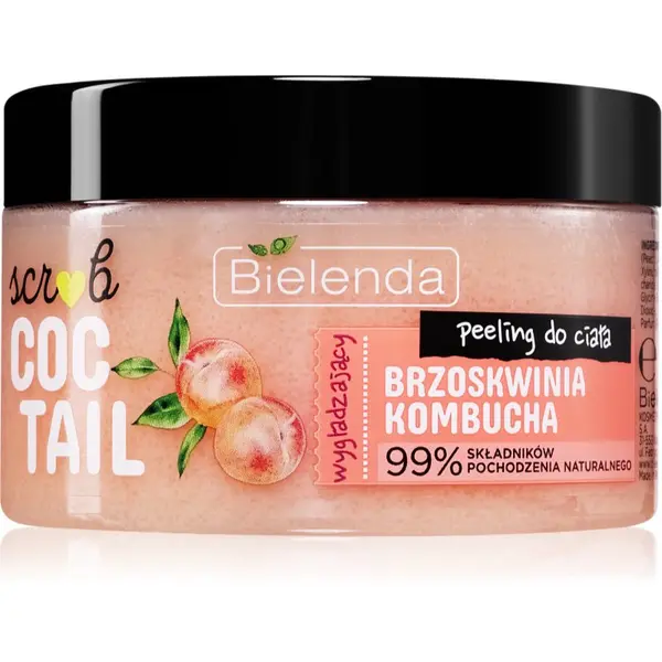 Bielenda Bielenda Coctail Scrub Peach + Kombucha piling za telo z vlažilnim učinkom 350 g