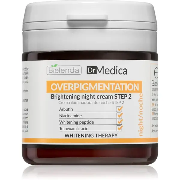 Bielenda Bielenda Dr Medica Overpigmentation posvetlitvena nočna krema za kožo s hiperpigmentacijo 50 ml