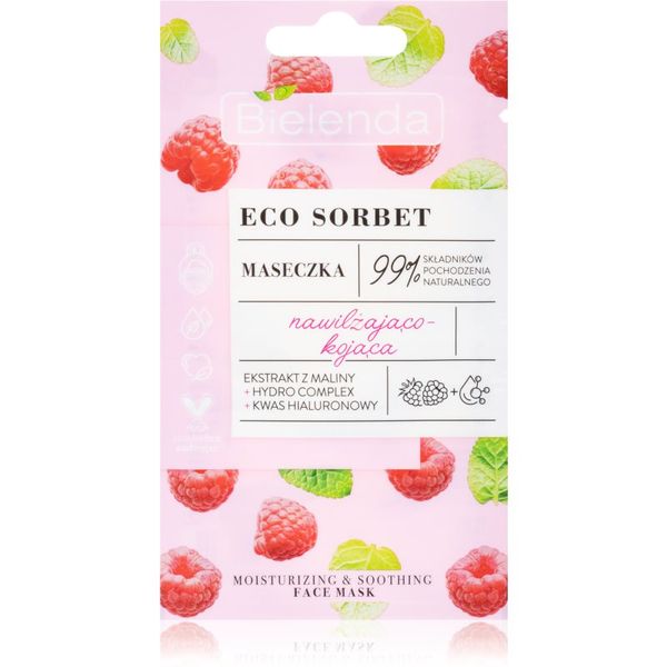 Bielenda Bielenda Eco Sorbet Raspberry pomirjajoča maska 1 kos