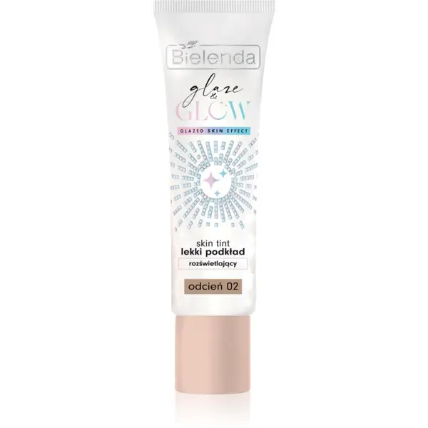 Bielenda Bielenda GLAZE & GLOW lahki tekoči puder s posvetlitvenim učinkom odtenek 02 30 g