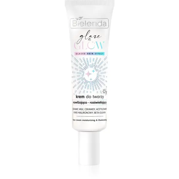 Bielenda Bielenda GLAZE & GLOW vlažilna in posvetlitvena krema za obraz za suho kožo 50 ml