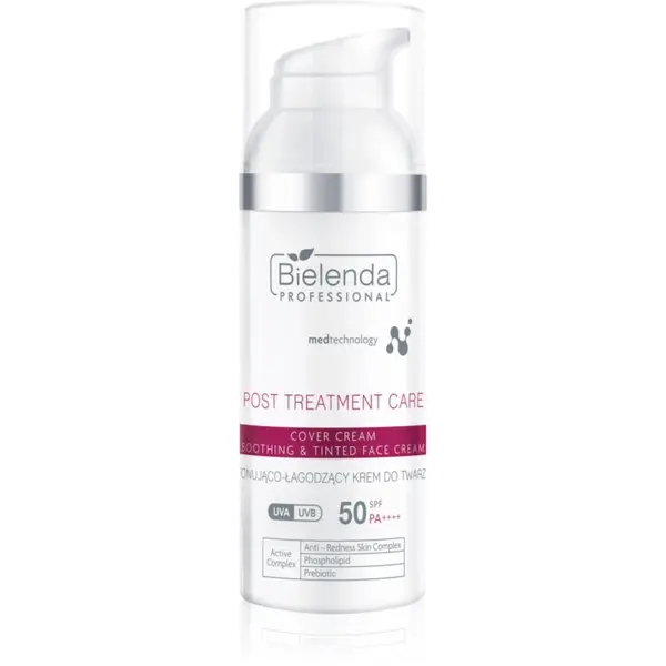 Bielenda Professional Bielenda Professional Post Treatment Care Soothing & Tinted Face Cream pomirjujoča krema za občutljivo in razdraženo kožo SPF 50 50 ml