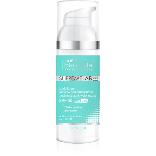 Bielenda Professional Bielenda Professional Supremelab Skin Tone dnevna krema proti pigmentnim madežem SPF 50 50 ml