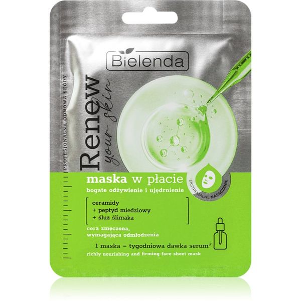 Bielenda Bielenda Renew Your Skin hranilna tekstilna maska 18 g