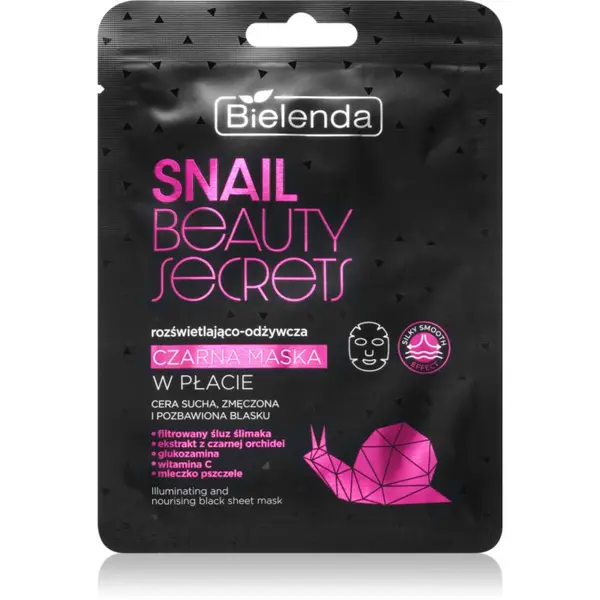 Bielenda Bielenda Snail Beauty Secrets hranilna tekstilna maska za utrujeno kožo 1 kos