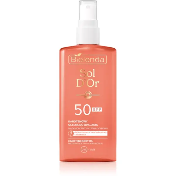 Bielenda Bielenda Sol D’or olje v pršilu za sončenje SPF 50 150 ml