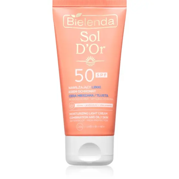 Bielenda Bielenda Sol D’or vodoodporna krema za sončenje za obraz SPF 50 50 ml