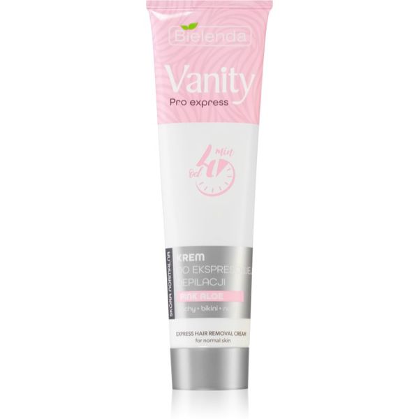 Bielenda Bielenda Vanity Pro Express depilacijska krema za roke, pazduhe in predel bikinija za občutljivo kožo Pink Aloe 75 ml