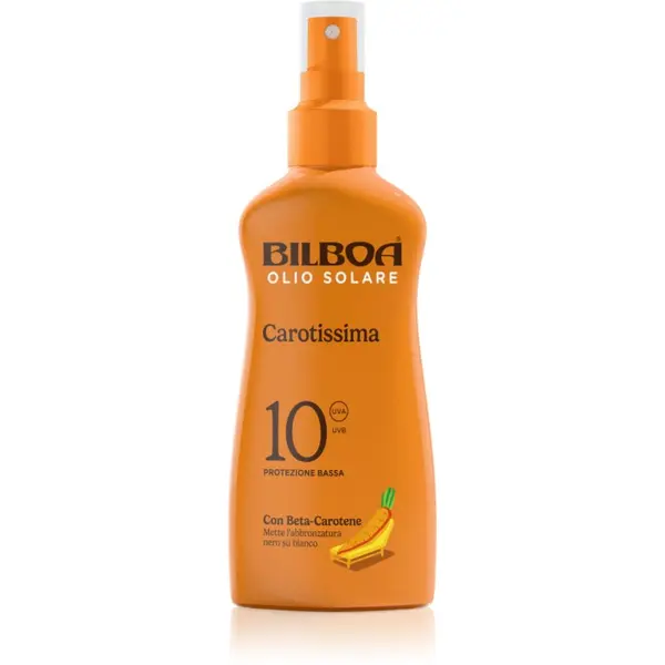 Bilboa Bilboa Carotissima Olio olje v pršilu za sončenje z betakarotenom SPF 10 200 ml
