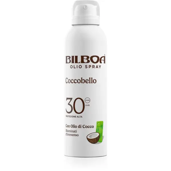 Bilboa Bilboa Coccobello pršilo za sončenje s kokosovim oljem SPF 30 150 ml
