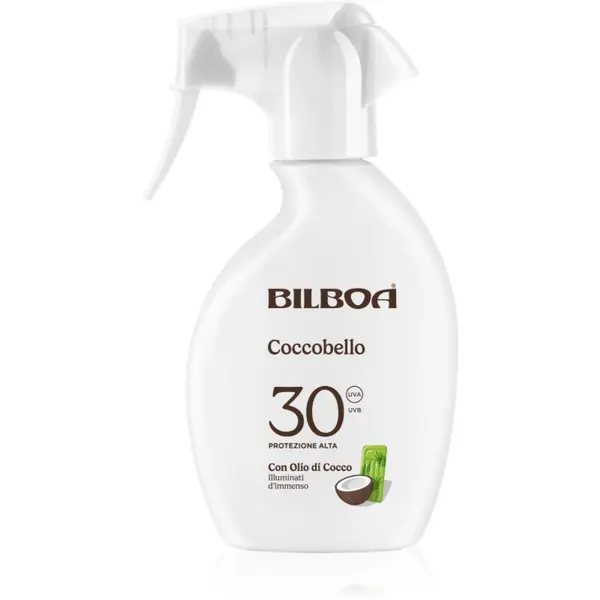 Bilboa Bilboa Coccobello Trigger pršilo za sončenje s kokosovim oljem SPF 30 250 ml
