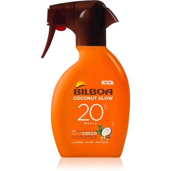 Bilboa Bilboa Coconut Glow pršilo za sončenje SPF 20 200 ml