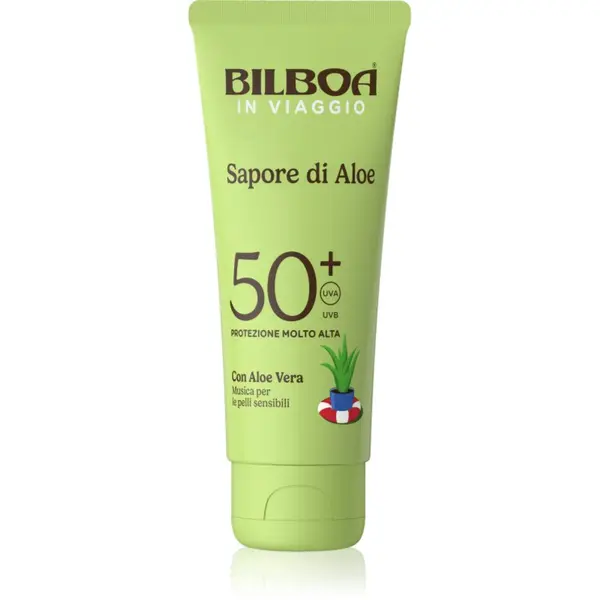 Bilboa Bilboa Sapore di Aloe Travel krema za sončenje z aloe vero SPF 50+ 75 ml