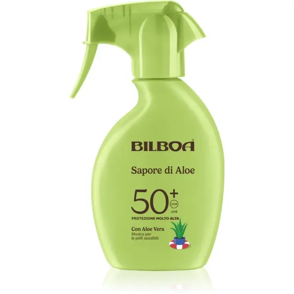 Bilboa Bilboa Sapore di Aloe Trigger pršilo za sončenje z aloe vero SPF 50+ 250 ml