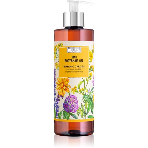 BIOBAZA BIOBAZA 3in1 Body&Hair Gel Botanic Garden šampon, balzam in gel za prhanje 3v1 400 ml