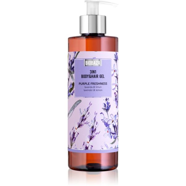 BIOBAZA BIOBAZA 3in1 Body&Hair Gel Purple Freshness šampon, balzam in gel za prhanje 3v1 400 ml