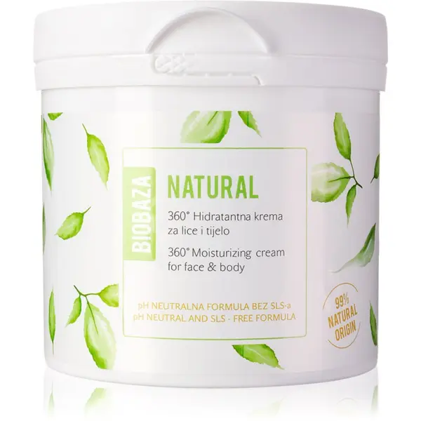 BIOBAZA BIOBAZA Natural vlažilna krema za obraz in telo 500 ml