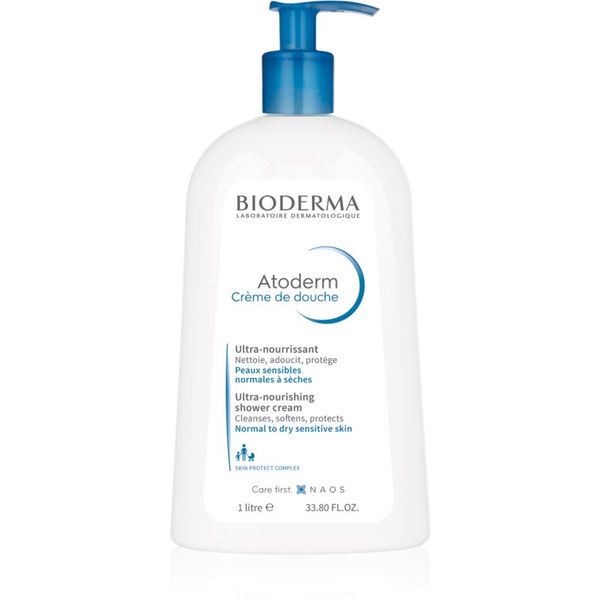 Bioderma Bioderma Atoderm Shower Cream hranilna krema za prhanje za normalno in suho občutljivo kožo 1000 ml