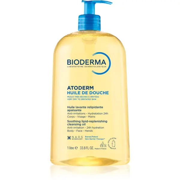 Bioderma Bioderma Atoderm Shower Oil visoko hranilno pomirjajoče olje za prhanje za suho in razdraženo kožo 1000 ml