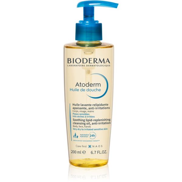 Bioderma Bioderma Atoderm Shower Oil visoko hranilno pomirjajoče olje za prhanje za suho in razdraženo kožo 200 ml