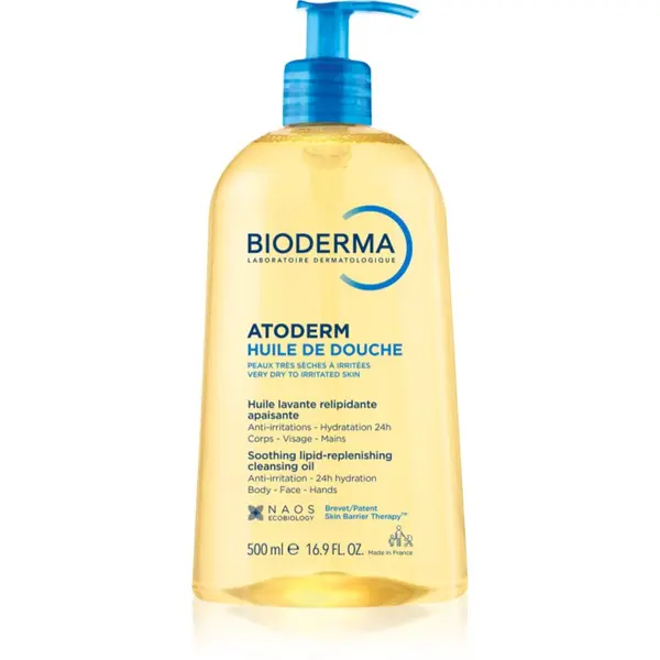 Bioderma Bioderma Atoderm Shower Oil visoko hranilno pomirjajoče olje za prhanje za suho in razdraženo kožo 500 ml