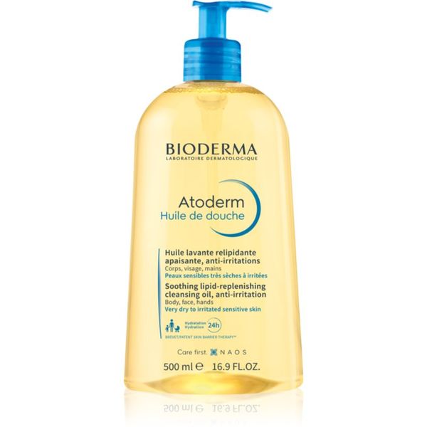 Bioderma Bioderma Atoderm Shower Oil visoko hranilno pomirjajoče olje za prhanje za suho in razdraženo kožo 500 ml