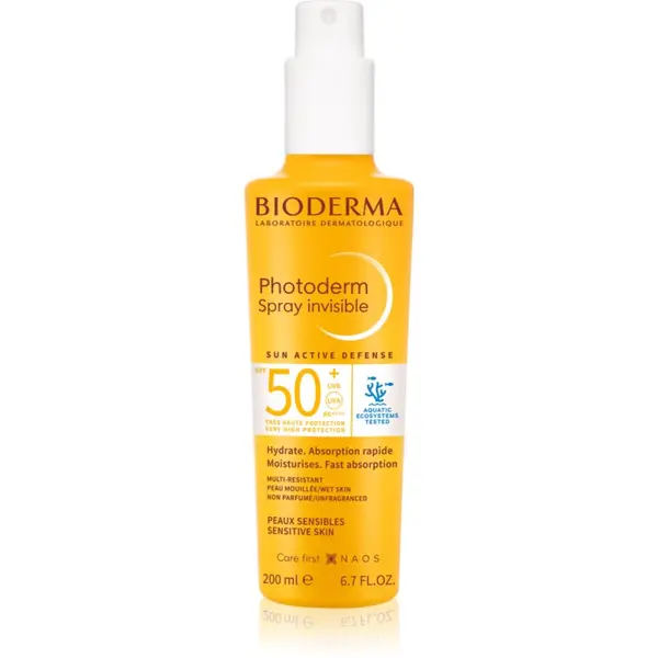 Bioderma Bioderma Photoderm Invisible Spray SPF50+ pršilo za sončenje SPF 50+ 200 ml
