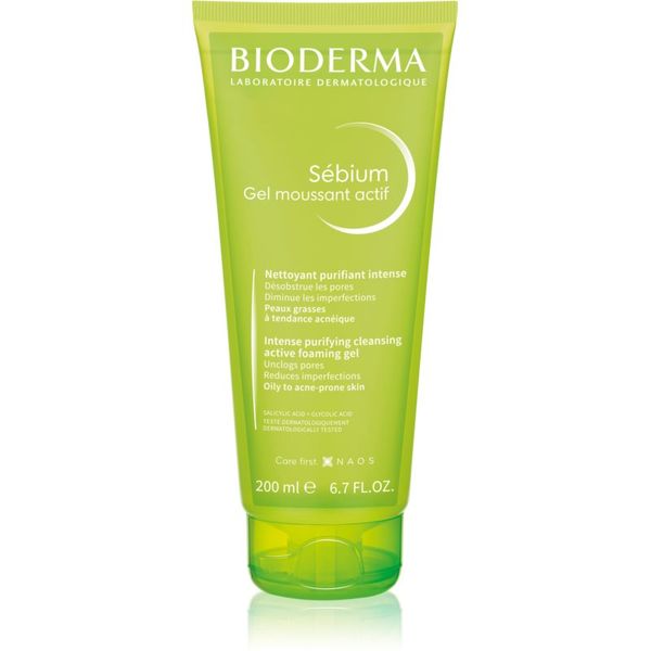 Bioderma Bioderma Sébium Gel Moussant Actif globoko čistilni gel za mastno in problematično kožo 200 ml