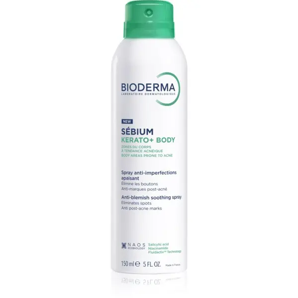 Bioderma Bioderma Sébium Kerato+ Body pršilo za telo proti aknam, rdečici in brazgotinam po aknah 150 ml