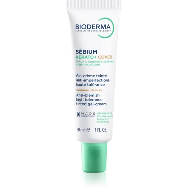 Bioderma Bioderma Sébium Kerato+ Cover matirajoča tonirana krema proti nepravilnostim na aknasti koži 30 ml