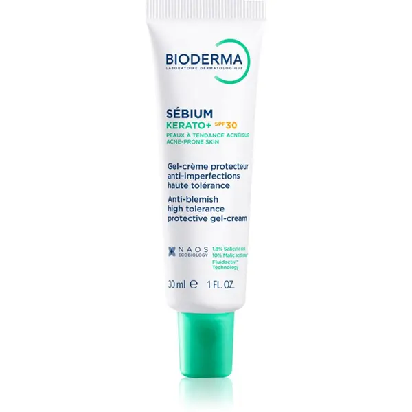 Bioderma Bioderma Sébium Kerato+ SPF30 gel krema za aknasto kožo SPF 30 30 ml