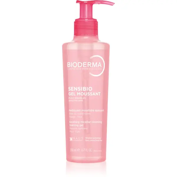 Bioderma Bioderma Sensibio Gel Moussant nežni pomirjevalni in čistilni gel za odstranjevanje ličil 200 ml