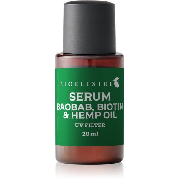 Bioélixire Bioélixire Serum Baobab, Biotin & Hemp Oil serum za poškodovane in krhke lase z UV filtrom 20 ml