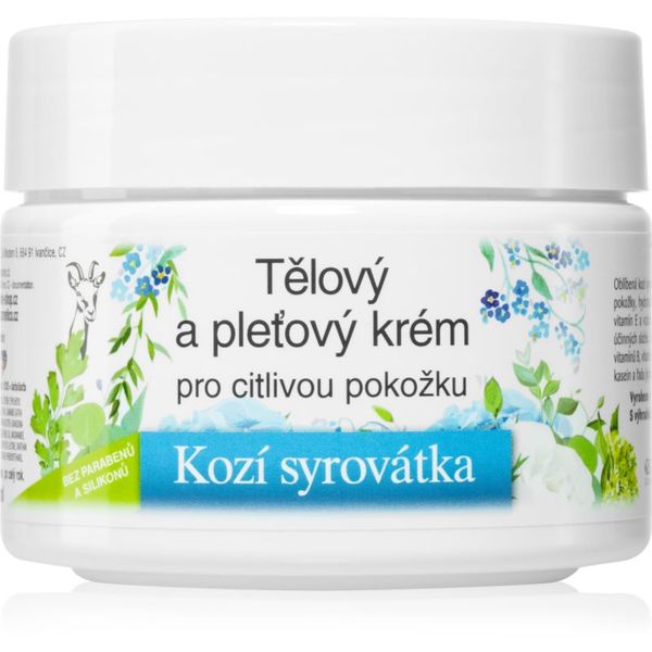 Bione Cosmetics Bione Cosmetics Kozí Syrovátka hranilna krema za obraz in telo za občutljivo kožo 260 ml