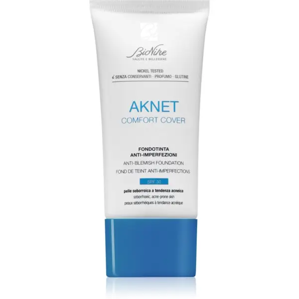 BioNike BioNike Aknet Comfort Cover prekrivni tekoči puder za problematično kožo odtenek 103 Beige 30 ml