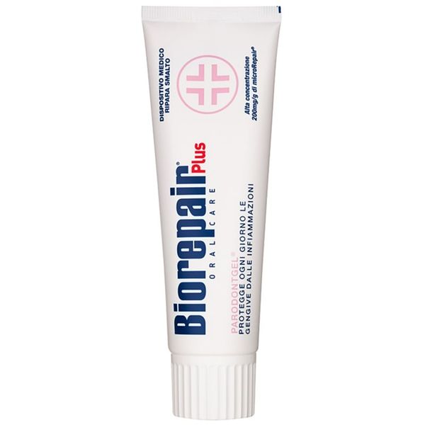 Biorepair Biorepair Plus Parodontgel pomirjevalna zobna pasta ki podpira regeneracijo razdraženih dlesni 75 ml