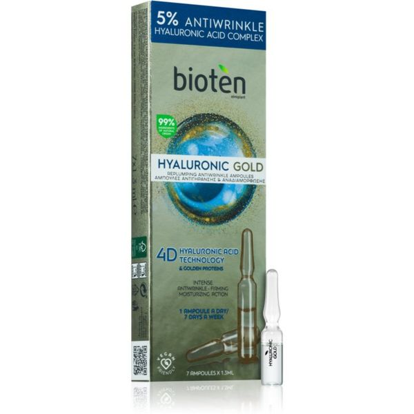 Bioten Bioten Hyaluronic Gold 7-dnevna kura proti gubam v ampulah za ženske 7x1,3 ml