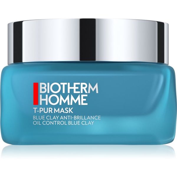 Biotherm Biotherm Homme T - Pur Blue Face Clay čistilna maska za hidracijo kože in zmanjšanje por 50 ml