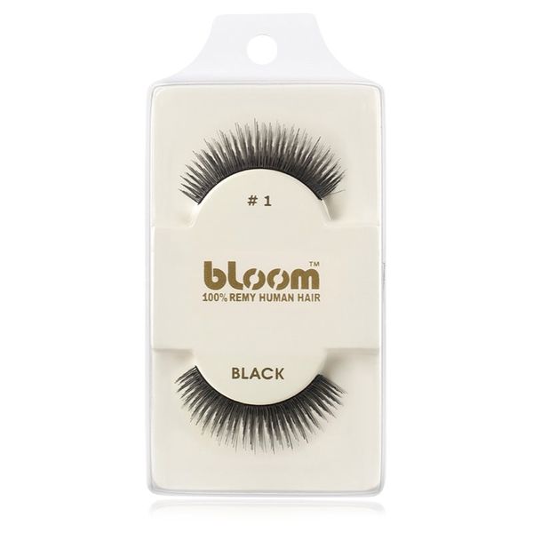 Bloom Bloom Natural lepilne trepalnice iz naravnih las No. 1 (Black) 1 cm